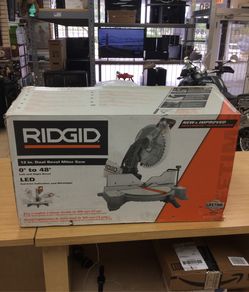 Ridgid R4123 Dual Bevel Milter Saw 12 in New Open Box