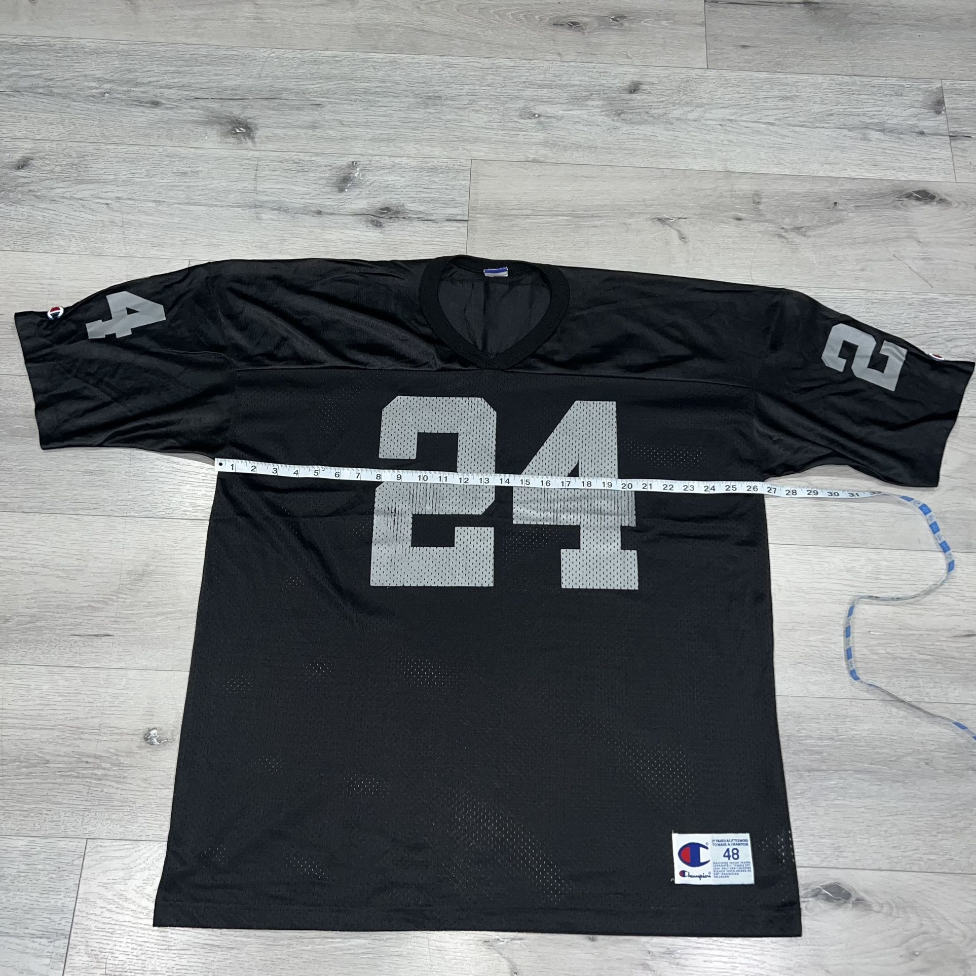 Vintage 90s Charles Woodson Raiders Jersey Mens 48 XL Black Champion NFL
