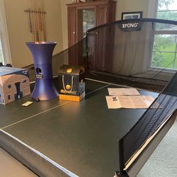 Ipong V300 Table Tennis Robot, Remote, Balls, And Catch Net