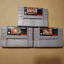 Super Nintendo Games Super Street Fighter 2 + Super Adventure Island + Mechwarrior Snes