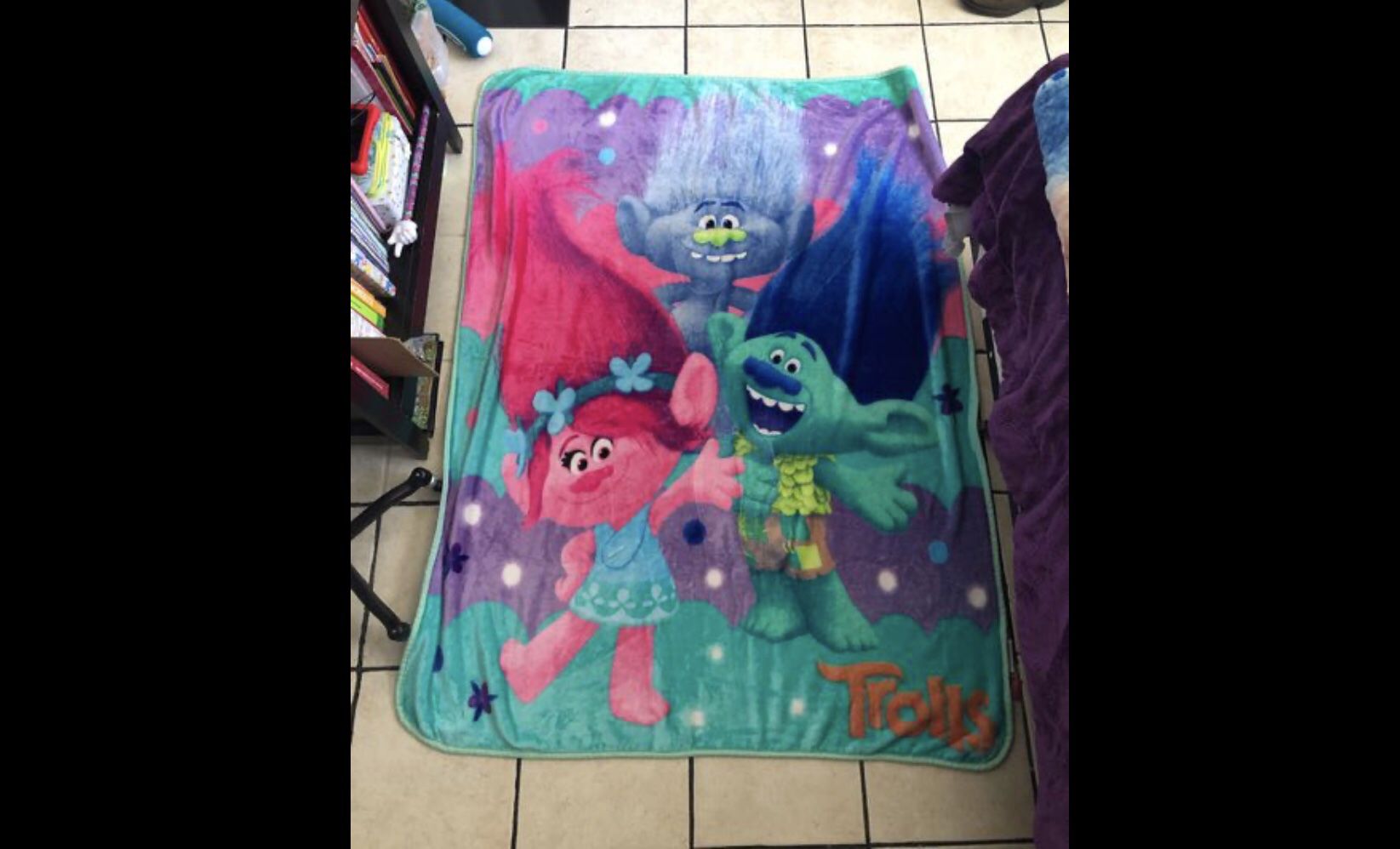 Trolls toddler blanket