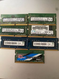 8GB DDR4 Laptop Ram - 7 sticks total- Guaranteed to work