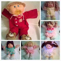 1980s Cabbage Patch Dolls with Original Outfits & Birth Certificates (Vintage Collectibles)
