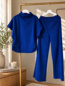 Royal Blue Two-Piece Top & Pants Set