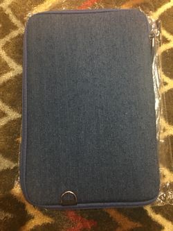 Blue jean fabric padded tablet/Ipad case