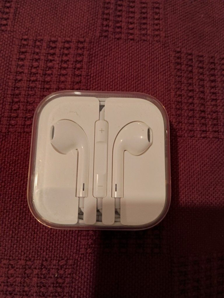 NEW Apple Earphones w/Headphone Plug w/Remote Mic 3.5mm jack Earpod W/case OEM