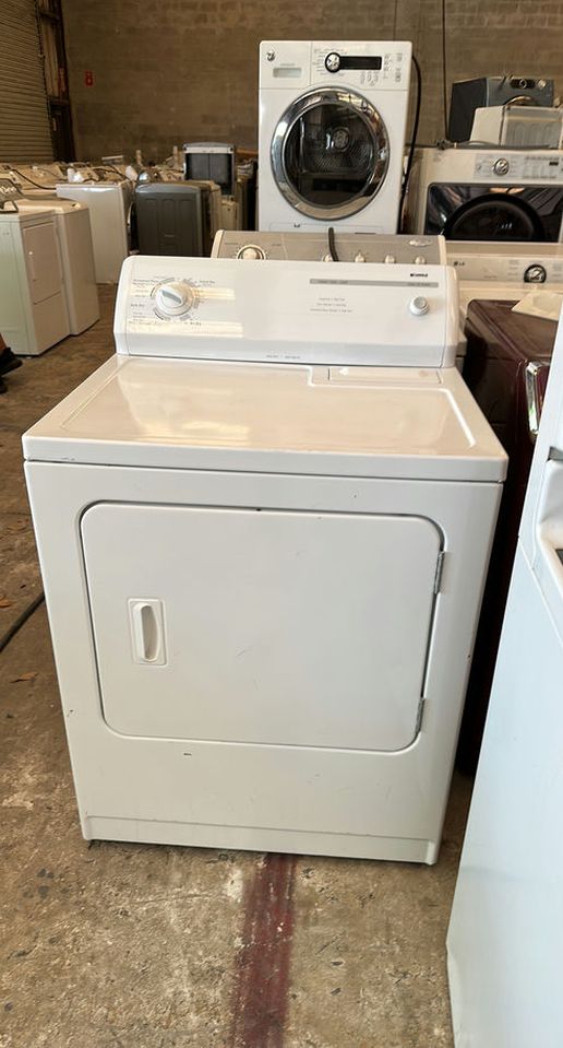 White Kenmore Dryer with AutoDry Feature