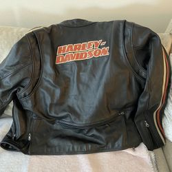 Men”s Black Leather Harley Davidson Jacket 