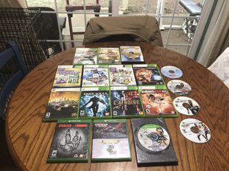 Various Xbox titles. 5$ each for 360 games 10 for Xbox one 100$ for all obo
