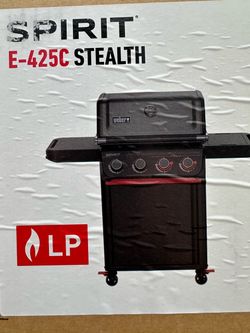 New Weber Spirit E-425C Stealth 4 Burner Barbecue Grill BBQ Propane