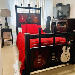 Custom Twin XL Bed with Nightstand 