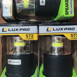 Bluetooth Speaker, Power Bank, Lantern All In One Camping Emergency Storm Flash Light 