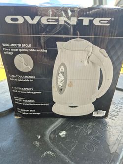 White electric kettle  1.7 liter