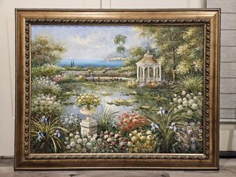 Large (57" x 45") Framed Oil Painting