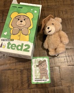 POPMART Ted 2 Teddy Bear Action Plush Pendant Series Keychain Figure - Cowboy.