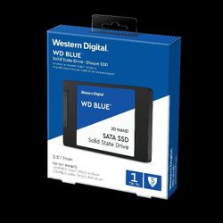 Western Digital WDS100T2B0A Blue 3D NAND 1Tb SATA-III 2.5-Inch Solid State Drive; Brand New In Box!
