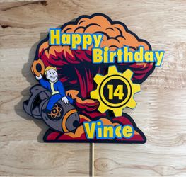 Fallout cake topper
