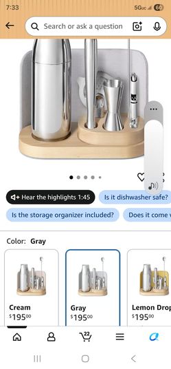 Caraway 9 piece complete bar set