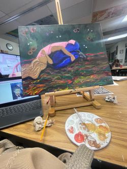 Hand painted acrylic piece