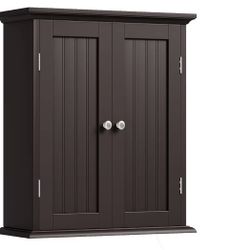 Bathroom Wall Cabinet, Storage Cabinet, Medicine Cabinet with 2 Door and Adjustable Shelves, Cupboard