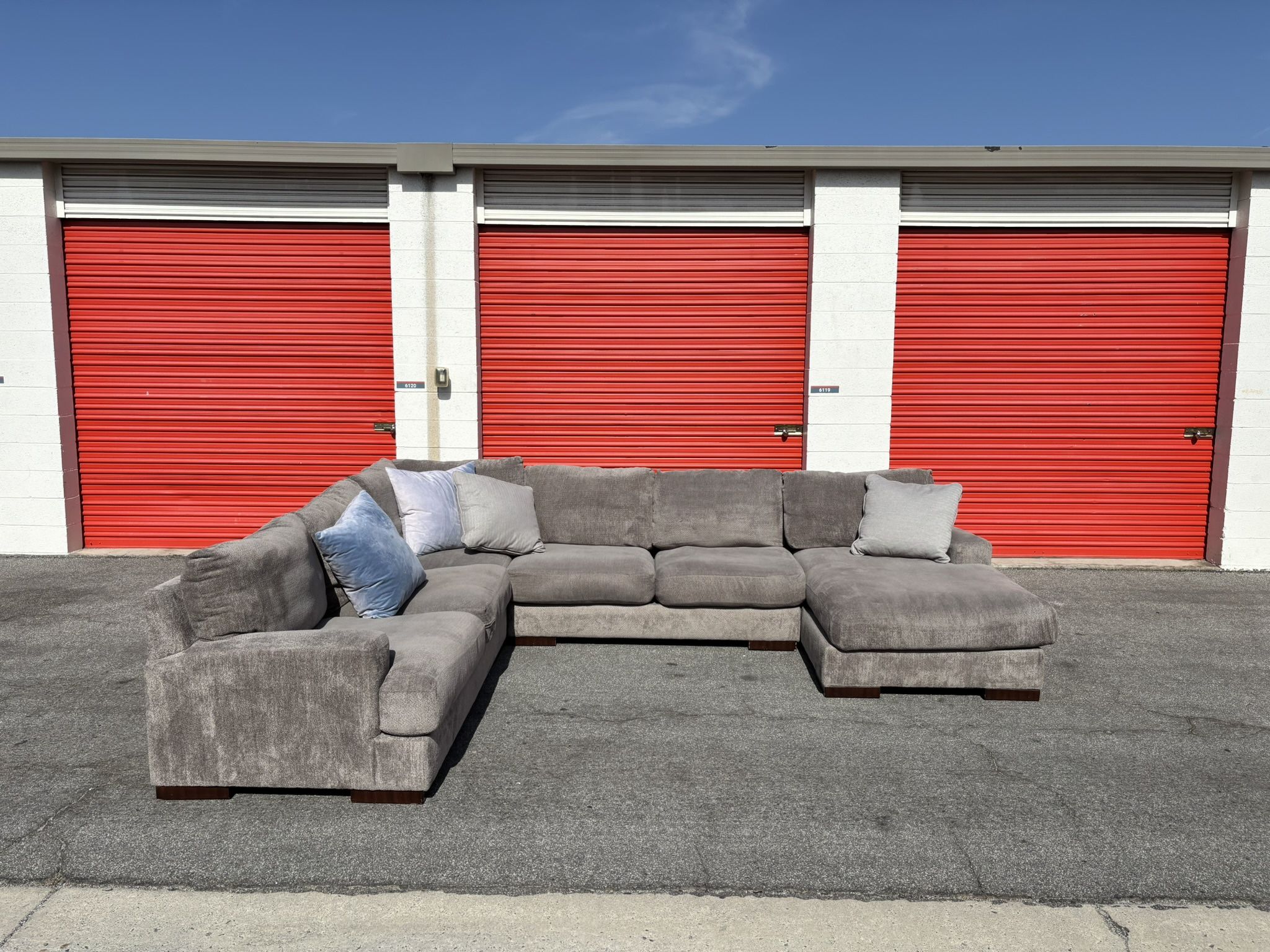 **FREE DELIVERY** within range Gray Luxury Couch with Cushions