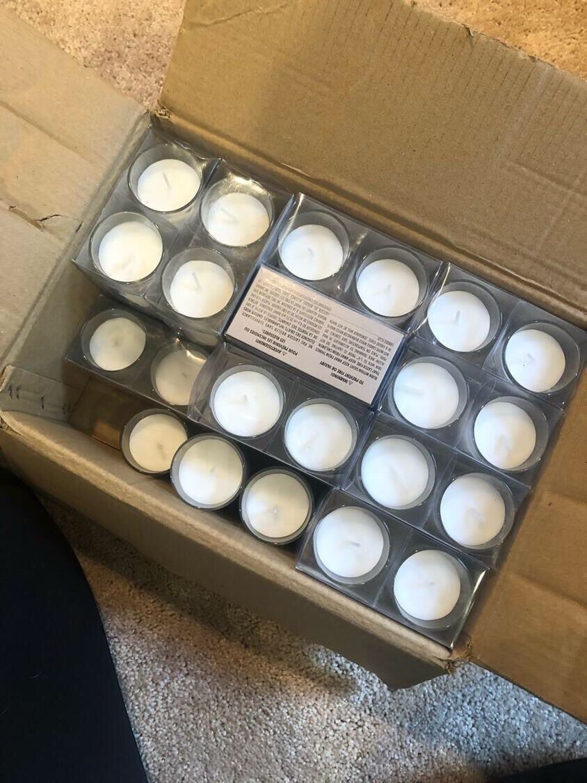 100 Tea Candles 2 inches x 2.5 inches