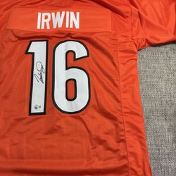 Trenton Irwin Signed Autograph Custom Jersey - Beckett Coa - Cincinnati Bengals