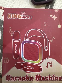 KING LUCKY Karaoke Machine for Kids with 2 Microphones – New