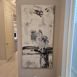 Large Original 30x60 Edgar Medina Abstract Painting - Signed