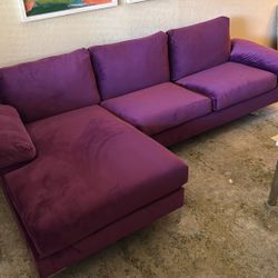 Purple Sofa With Chaise