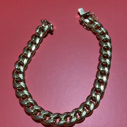 Brand New 10k Hollow Gold Miami Cuban Bracelet 