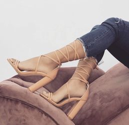 Nude Block Heels - Size 7