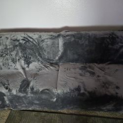 Grey Foldable Futon Couch