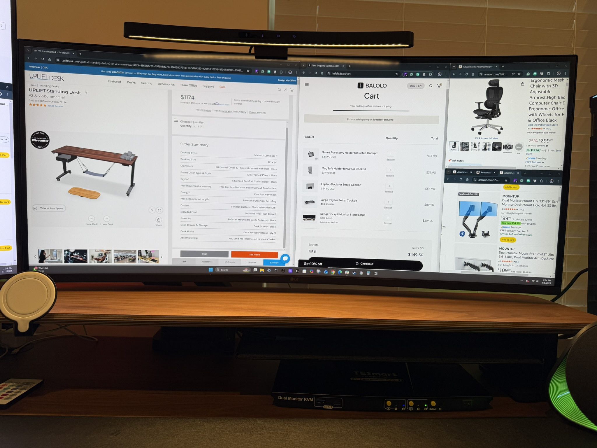 LG 38” UltraWide Curved Monitor – USB-C, HDR10, Original Stand