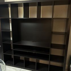 Black TV Stand/Bookshelf/Wall unit 