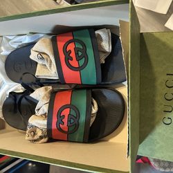Gucci Sherry Slides, Size 11 US