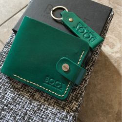 Men’s Italian Leather Wallet & Matching Key Chain