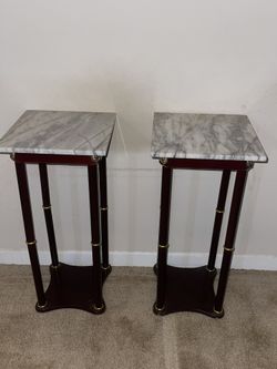 2 Beautiful Wood And granite Night Stands 