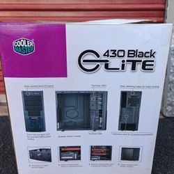 New-Cooler Master Elite 430 Black Mid Tower PC Case. 