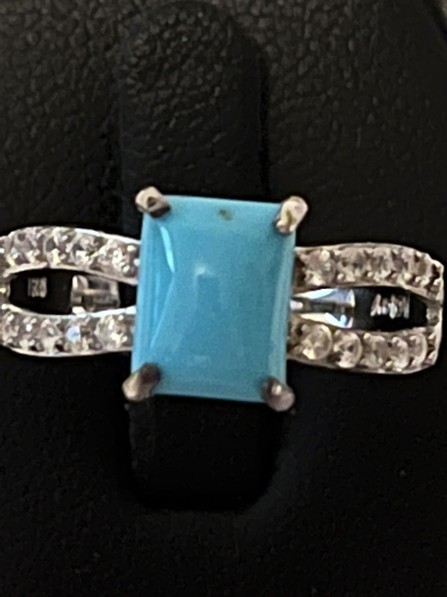 Real Turquoise Silver Ring
