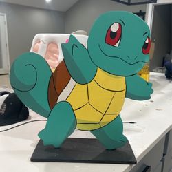 Squirtle Pokemon Wooden Stand Decor