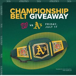 Sacramento A’s WWE Championship Belt Bag