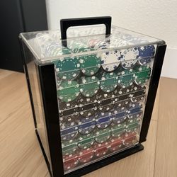 Poker chip set with case - 1,200 count 