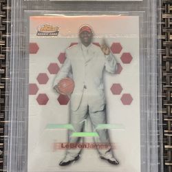 2002 Topps Finest Lebron James Refractor 8.5 