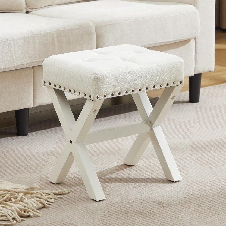 Brand New Padded Vanity Stool or Ottoman/ Footrest
