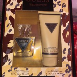 Guess Seductive Eau De Toilette Natural Spray 1.0 Fl Oz & Body Lotion 3.4 Fl Oz