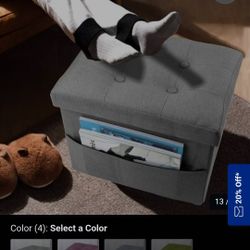Folding Storage Ottoman