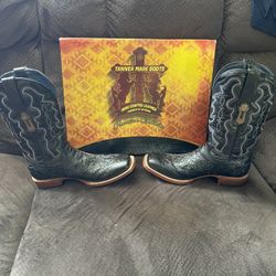 Original Black Fango Top Leather Sole Boots For Men Size 10