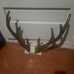 Wooden Faux Deer Antlers Decor Look They Have Been Painted Has Wall Mount 