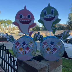 Baby Shark Centerpices Centro’s De Mesa 